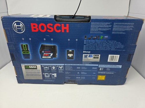 Láser de línea cruzada Bosch GCL100-80CG 12V Max haz verde con punto de plomada - Imagen 3 de 5
