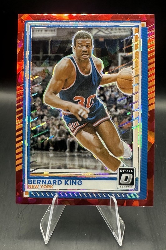 2025-26 Panini Donruss Basketball Bernard King Red Cracked Ice #147 Knicks