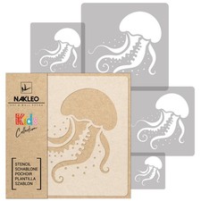 KIDS Reusable Plastic Stencils 5 pcs // JELLYFISH