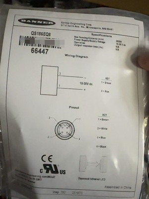 1P NEW   QS186EQ8 Photoelectric Sensor *pz