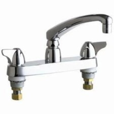 Chicago Faucets 1100-ABCP Sink Faucet 1/2" Cast Brass 2.2 GPM Deck Connection