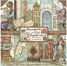 Stamperia Lady Vagabond 8x8 Paper Pad 10 Double Faced Sheets