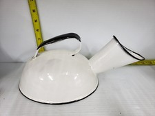 Vintage Enamel Urinal Female Porcelain On Metal White Color