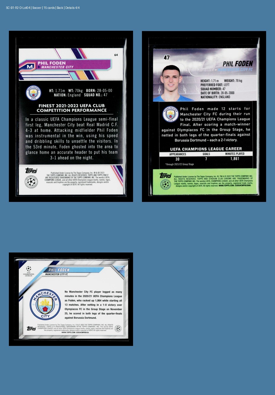 ⚽ Phil Foden ROOKIE Soccer Lot (15) Manchester City No Dups Parallel NM England view 10
