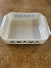 Vintage Fire King Anchor Hocking Milk Glass Baking Dish Meadow Green 1 Qt