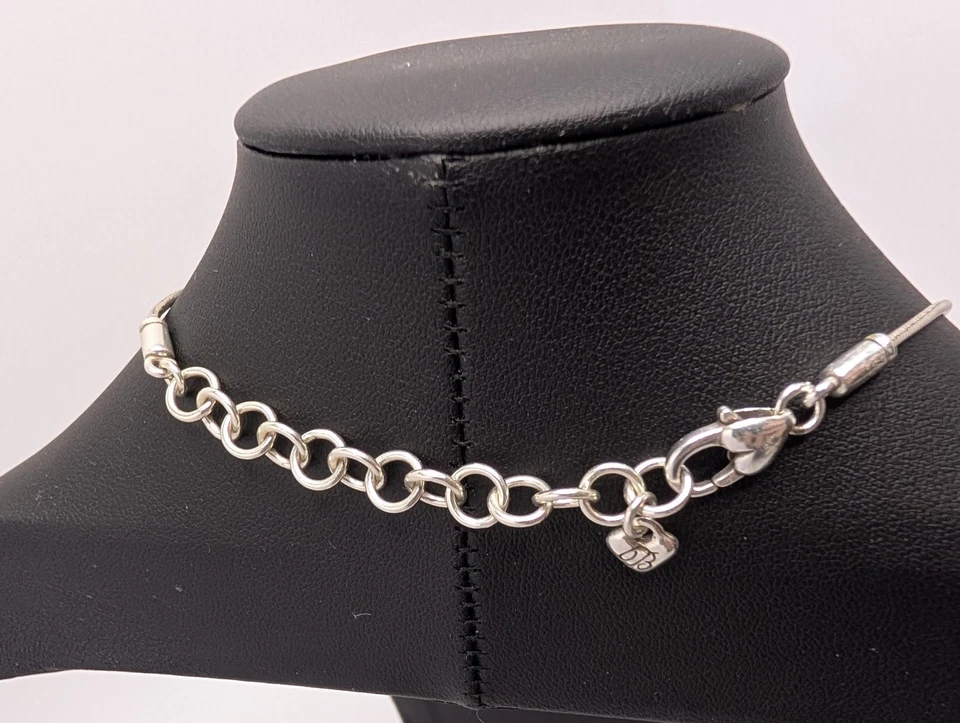 Brighton Cross Pendant Necklace 18 Inch Silver Tone Rhinestone - Image 3 of 4