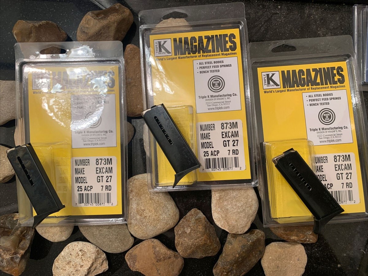 3-Pack FIE E27 Fits Excam GT27 Triple K 25 Auto Magazine 6 RD 873M