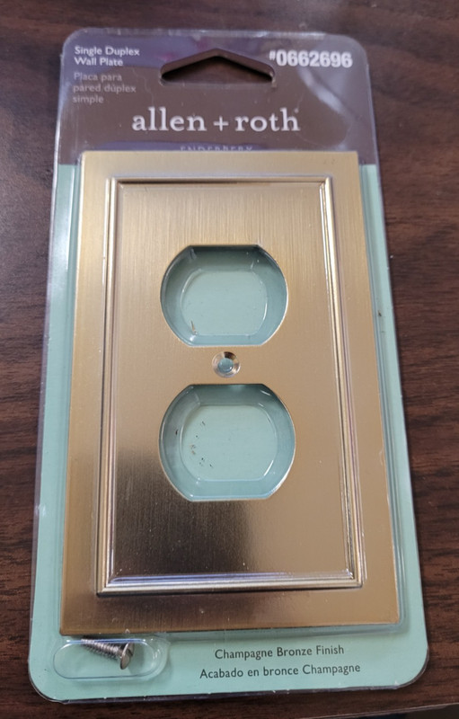 Lot of 17 Allen + Roth Enderbery Champagne Bronze Finish #0662696 Outlet Plates