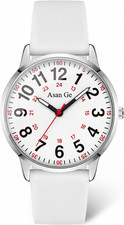 Nurse Watch for Women Waterproof Analog Silicone Watch with Second Hand Nursing