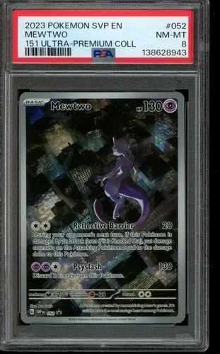 PSA 8 NM-MT Pokemon Mewtwo Scarlet & Violet Black Star Promo Holo SVP052