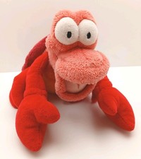 Disney Store The Little Mermaid Sebastian Red Crab 7.5" Plush Toy Collectible