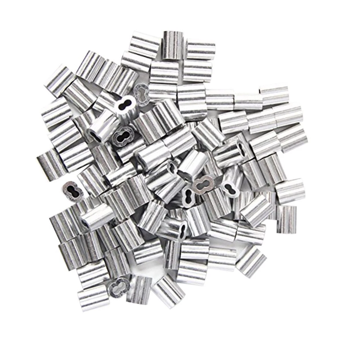 240X Aluminum Crimping Loop Sleeve for 2mm Diameter Wire Rope and Cable I9Q7