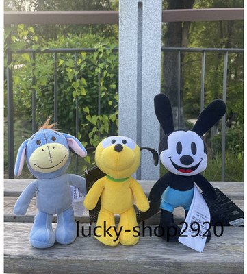 Authentic Hongkong Disney Nuimos Eeyore Pluto Osward Poseable Plush Doll Toys