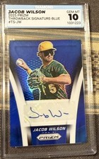 2025 Panini Prizm Jacob Wilson Throwback Signature Blue Prizm Autograph 40/49!🔥