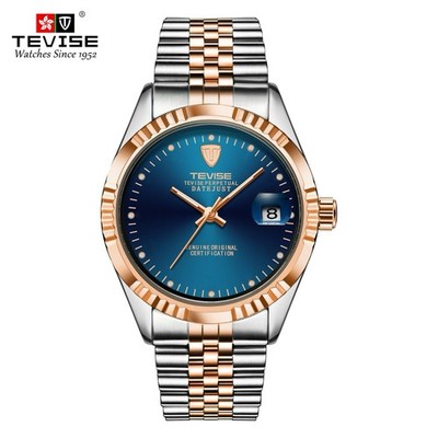 TEVISE Automatic Mechanical Men'sWatch Stainless Steel Date Dial