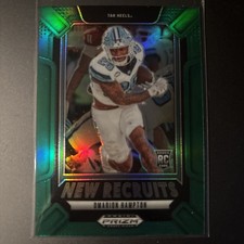 2025 Panini Prizm Draft Picks - New Recruits Omarion Hampton #18 Green Prizm...