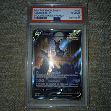 Carte Pokemon Noctali V 189/203 ALT PSA 10 FR evolution Céleste Eb7