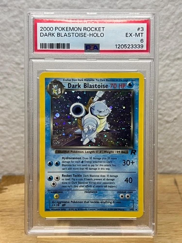 PSA 6 Team Rocket Dark Blastoise Holo 3/82 Pokemon