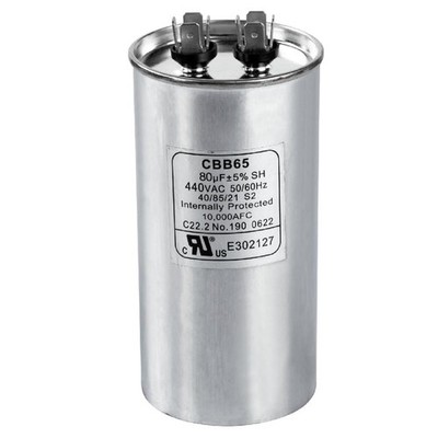 80 uF ± 5% 80 MFD 370-440 VAC (3~80 uF Options Available) CBB65 Run Start C