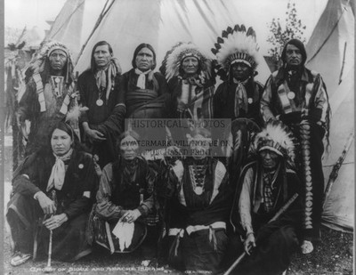 SIOUX AND APACHE NATIVE AMERICANS INDIANS HISTORICAL B&W 8.5X11 CANVAS PHOTO