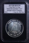 1 oz Silver Round/Medal 2011 Feng Shui Fu Dog – China Imperial Guardian Lion