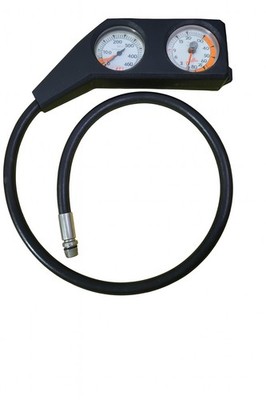 Dive Team Scuba Diving Tauchregler Twin Gauge mit Schlauch SPG & Tiefe Neu
