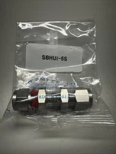 Superlok SBHUI-6S, 3/8” Bulk Head Fitting SS 316, Swagelok Ref # SS-600-61