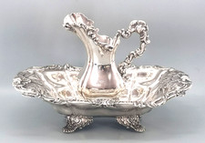 Biedermeier Lavabo Set Wasch Garnitur 13 Lot Silber Austria Adels Krone MS (125)