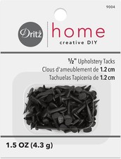 Durable Black 1/2-Inch Steel Upholstery Tacks - 6 Pieces for Home Projects
