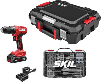 SKIL 20V Brushless Hammer Drill Kit Including 2.0Ah Battery, 30W Charger, 75-Pc.