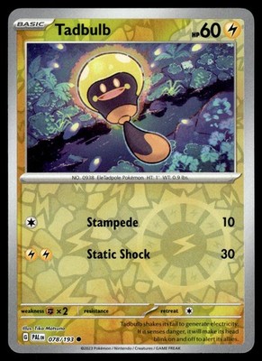 Tadbulb 078/193 Common Paldea Evolved Pokemon Reverse Holo NM Englisch