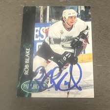 1992-93 Parkhurst #302 Rob Blake Autographed Hockey Sports Trading Card Signed