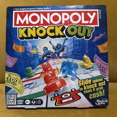 Monopoly Knockout Family Party Game, Quick-Playing Board Games Slide Knockout