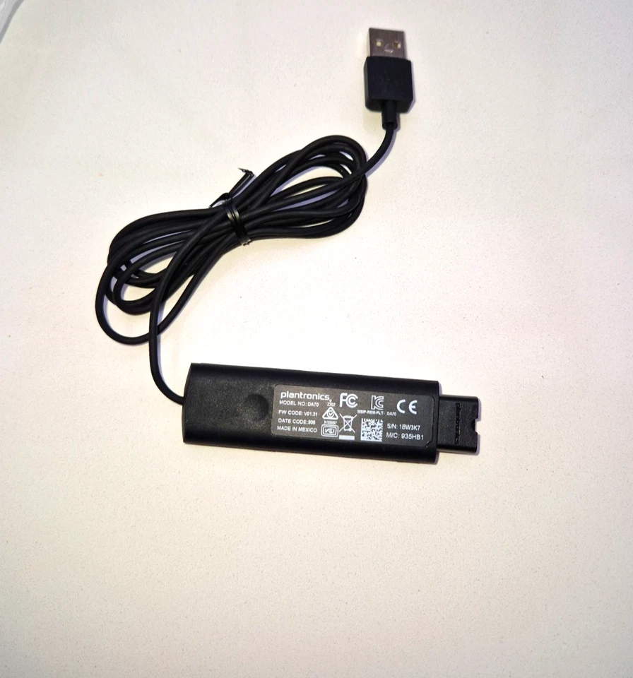 New Plantronics DA70 USB Adapter for HW Series Headset to PC - P/N 201851-01 - Image 4 of 4