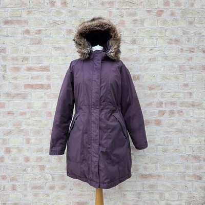 The North Face Arctic Parka Jacke Damen Large Lila Daunen Gefüllt Hyvent