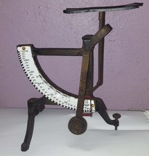 PESE LETTRE ANCIEN DOUBLE MESURE CADRAN EMAILLE