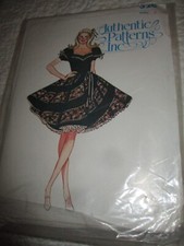 Authentic Patterns Inc 320 Sizes 6 8 10 Dress Square Dancing Uncut Pattern