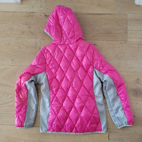 Gerry Girls Youth Size 10/12 Medium Fill Power 650 Hooded Puffy Down Jacket Pink - Picture 8 of 10