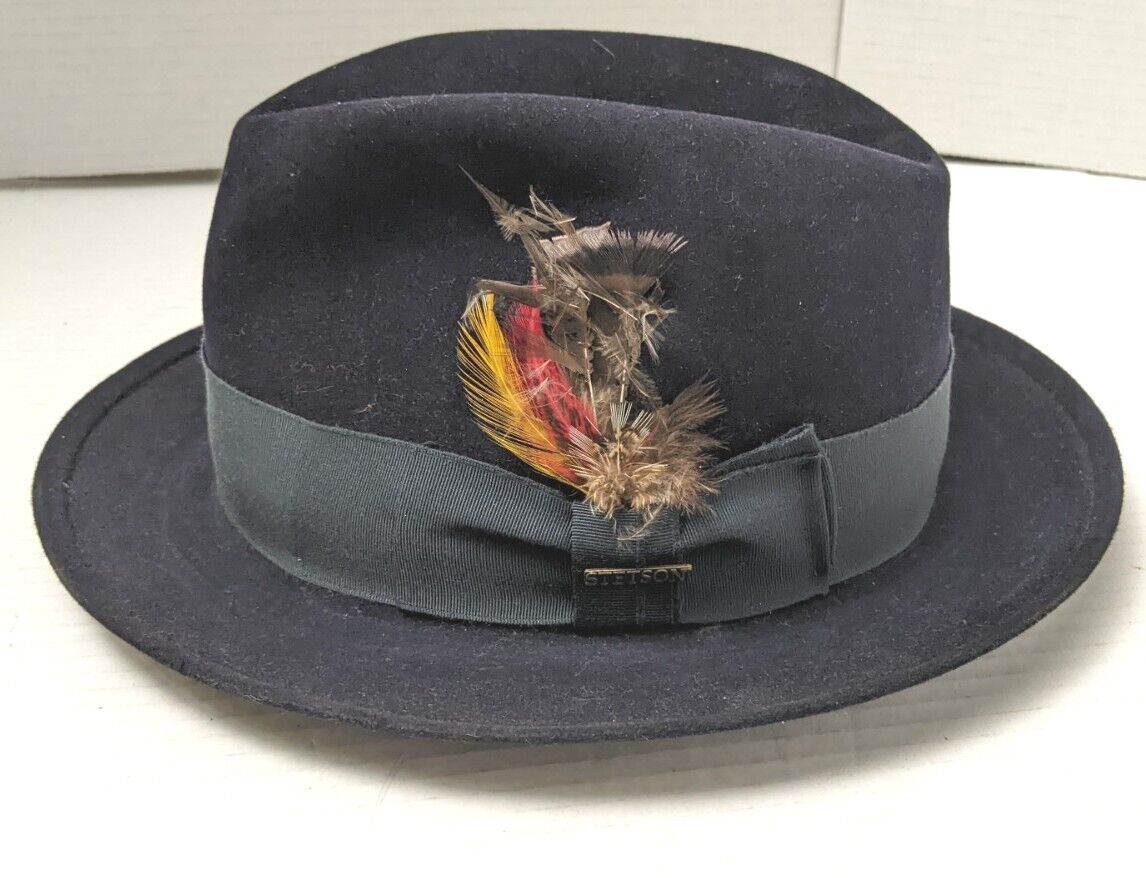 Vintage STETSON The Sovereign Luxuro Finish Hat Black Felt Vintage STETSON The Sovereign Luxuro Finish Hat Black Felt