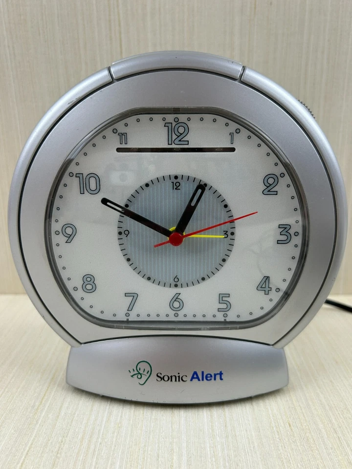 Reloj Despertador Analógico Alerta Sónica con Vibrador de Cama Sonic Boom LED FUNCIONANDO Foto 2 de 4