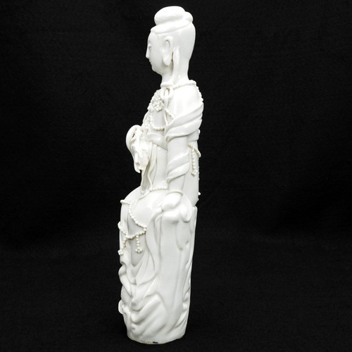 Chinese Blanc De Chine Guanyin Late Qing/Republic - Picture 3 of 13