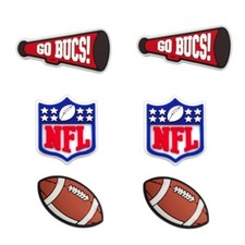 NFL Tampa Bay Buccaneers Football Team For Crocs Shoe Charms Jibbitz - 6 pieces