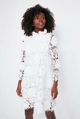 Tuckernuck White Guipure Lace Daphne Dress sz M Ruffle Collar Bow Cocktail Party | eBay Tuckernuck White Guipure Lace Daphne Dress sz M Ruffle Collar Bow Cocktail Party | eBay