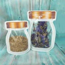 100 Reusable Jar Bottle Bags Stand Up Resealable Zipper Seal Food Bags