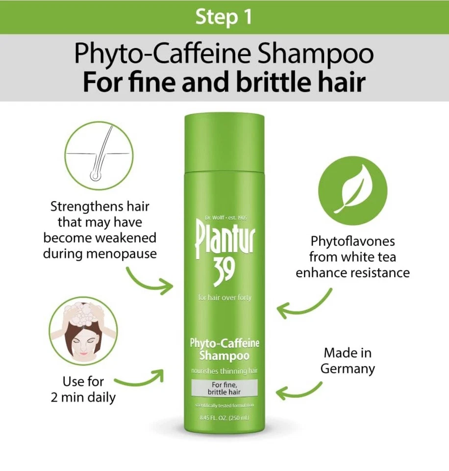 Plantur 39 Phyto-Caffeine Women’s 3 Step For Fine Hair Thinning Natural Hair 3pc - Image 2 of 4