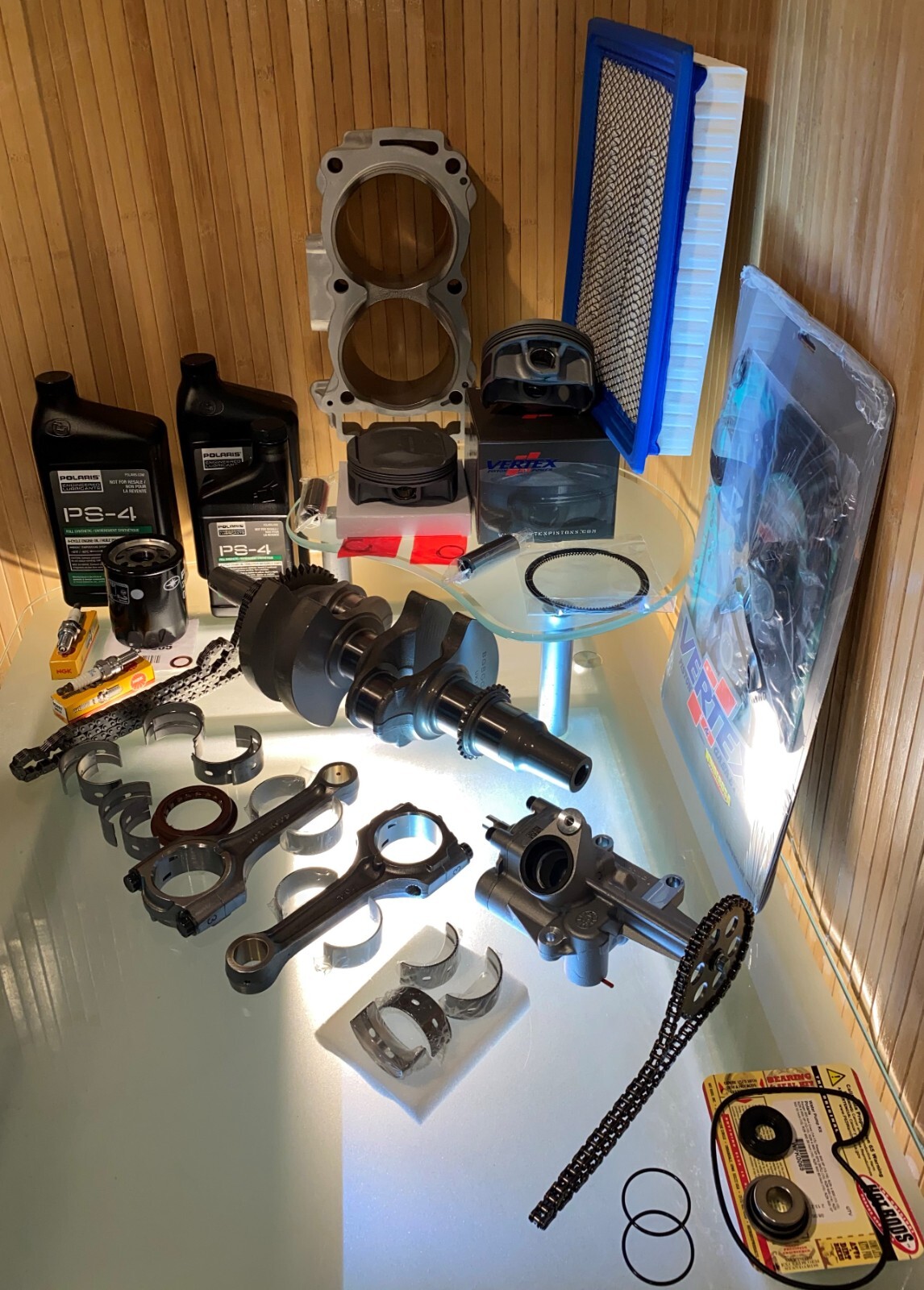 201314 POLARIS RZR 900 XP ENGINE REBUILD KIT Crank, Cylinder, Pistons