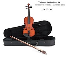 VIOLINO DA STUDIO MISURA 4/4 KIT COMPLETO DI CUSTODIA + ARCHETTO + PECE