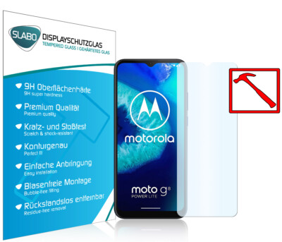 Slabo PREMIUM Panzerfolie für Motorola moto g8 power lite ''Tempered Glass'' 9H