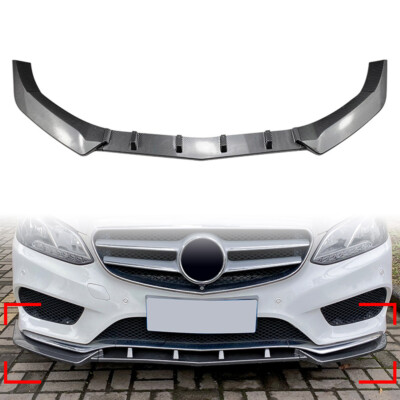 US Front Lip Spoiler Kit For Benz E Class W212 E200 Sport 13-15 Carbon Look
