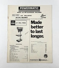 POWERMATIC HOUDAILLE Wood & Metalworking Machines Pamphlet SALES Brochure